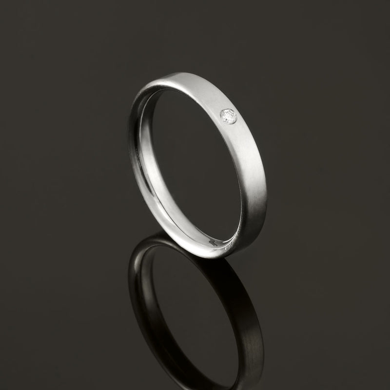 ABHURIT Titan Ring 3mm mit Brillant